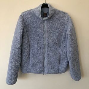 Joe Fresh Cozy Blue Sherpa Zip-up Jacket